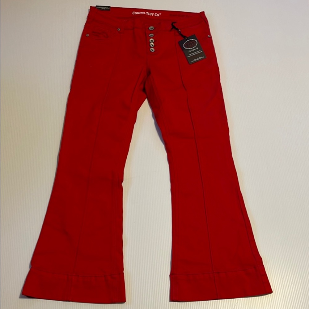 Cowgirl Tuff Red Hot Trousers 31X31 NWT